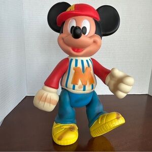 Vintage Disney Mickey Mouse Plastic/Rubber Poseable Figure Collectible
